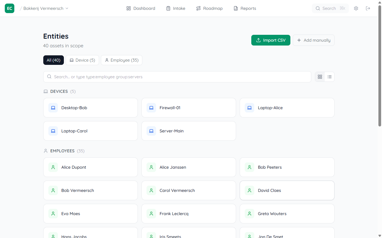 Import progress bar mid-way showing a counter incrementing as entities are created in batches