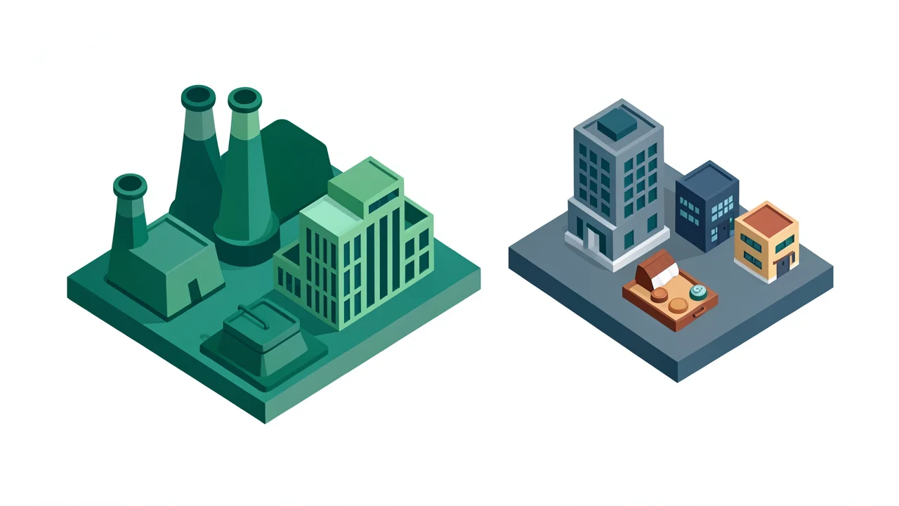 Illustration des secteurs essentiels et importants